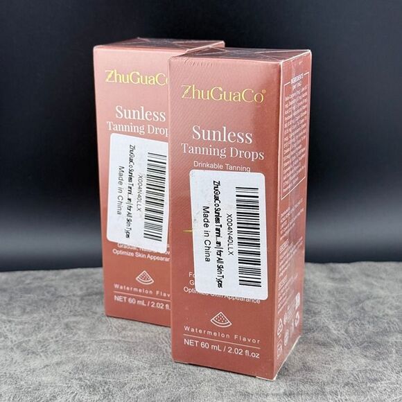 Bundle Two (2) Boxes of Sunless Tanning Drops to Drink 60 ml / 2.02 fl oz each - Picture 1 of 8